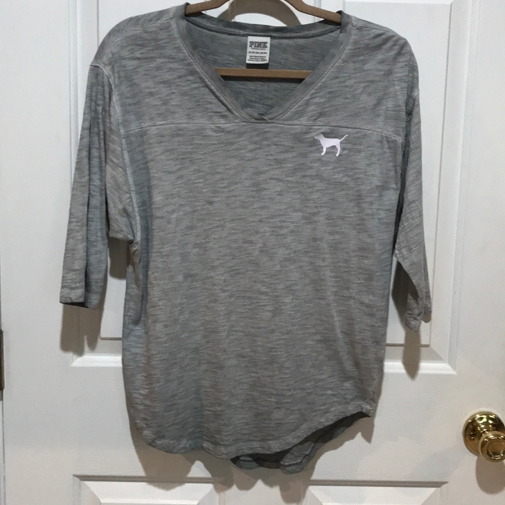 Pink VS football style shirt
